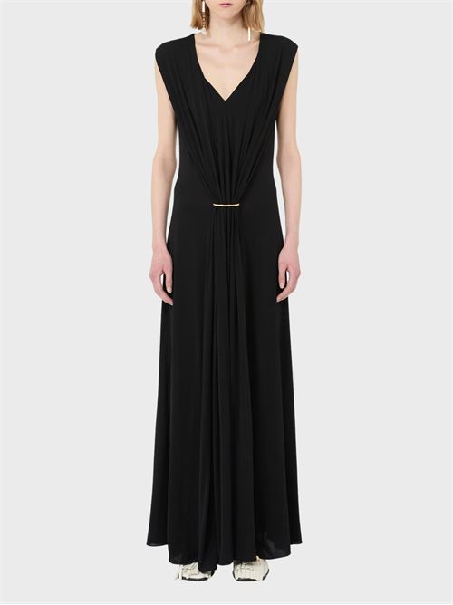 Abito lungo smanicato in jersey crêpe con drappeggio SPORTMAX | 2622626021600003