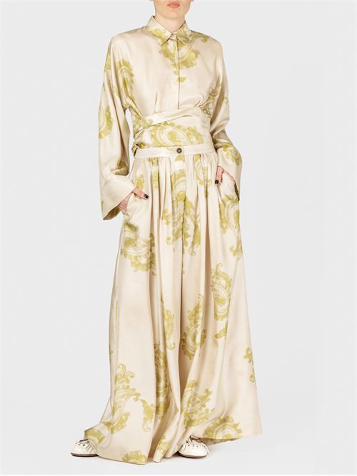 Wide leg silk trousers with paisley print CO.GO | AP241SE20372302