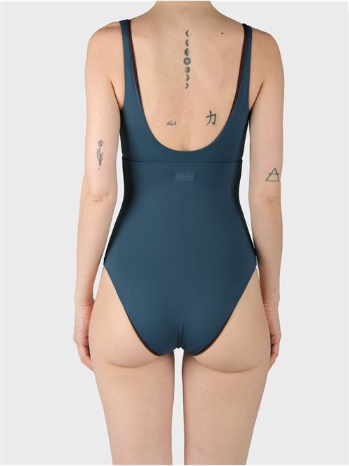 Reversible two-tone one-piece swimsuit with a knot at the front FISICO | CC01MBF6747