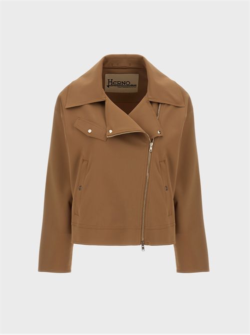 Stretch jersey biker jacket HERNO | GI000269D13455S2157