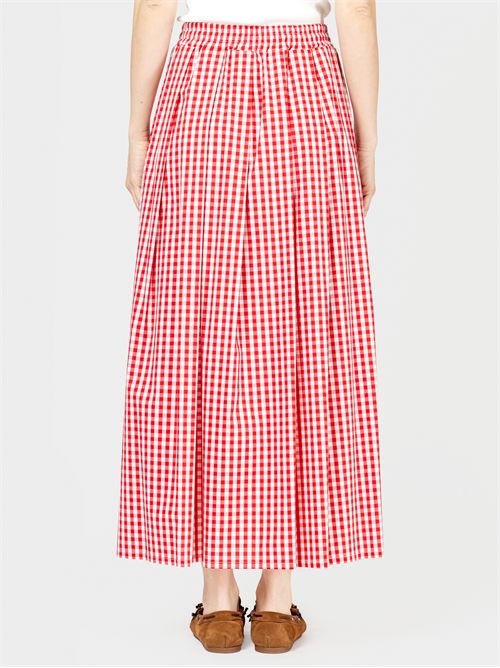 Cotton gingham skirt with elastic waist KAOS | RPJGX0274009