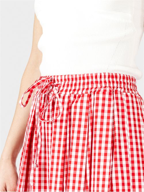 Cotton gingham skirt with elastic waist KAOS | RPJGX0274009