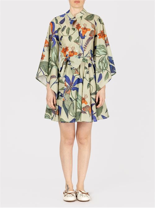 Short Floral Cotton Shirt Dress LAVI | BS6WD022TES86436