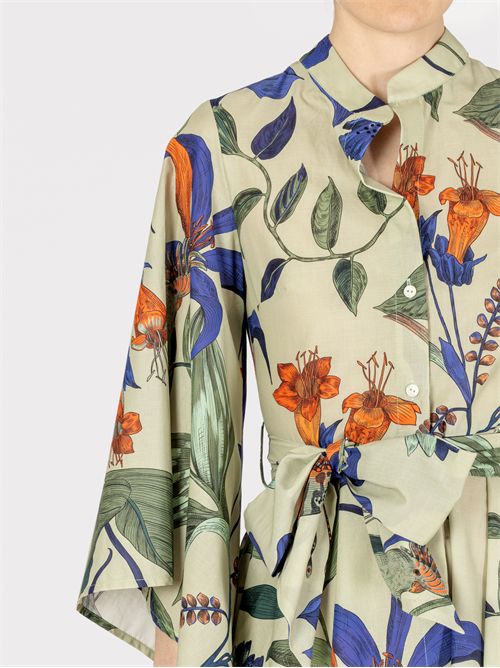 Short Floral Cotton Shirt Dress LAVI | BS6WD022TES86436