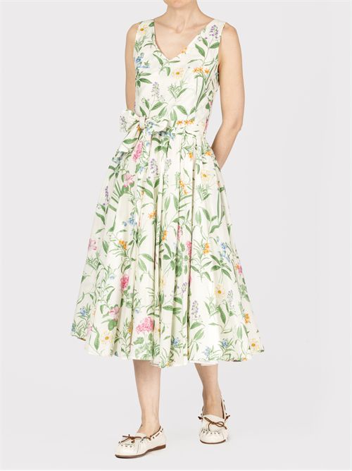 Floral Cotton Midi Dress LAVI | BS6WD058TES0859165
