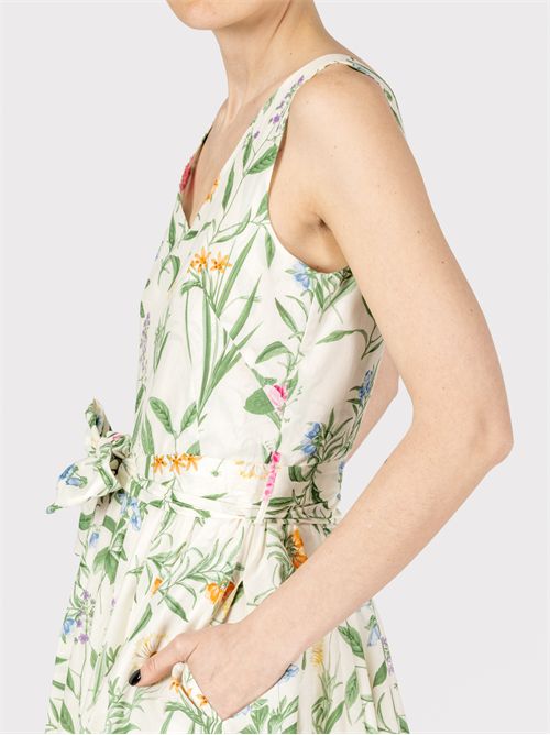 Floral Cotton Midi Dress LAVI | BS6WD058TES0859165