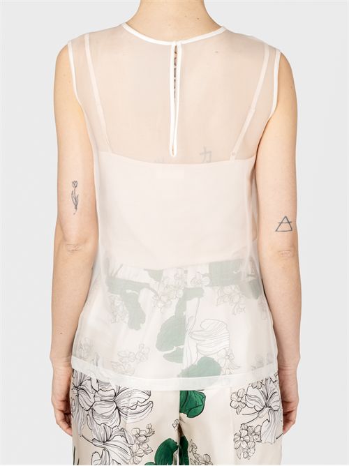 Sheer silk top with round neck P.A.R.O.S.H. | D313076SORGENTE002