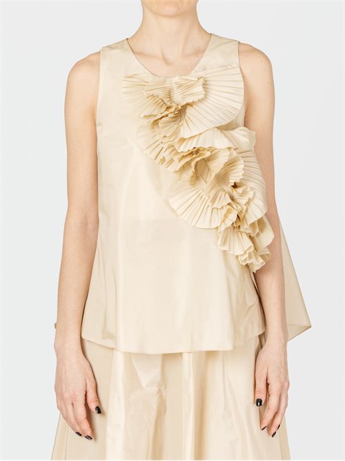Taffetas top with ruffles P.A.R.O.S.H. | D313082PIMPY004