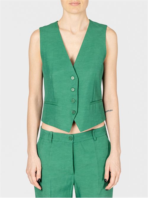 Tailored vest in linen and viscose P.A.R.O.S.H. | D410028RAISA25068