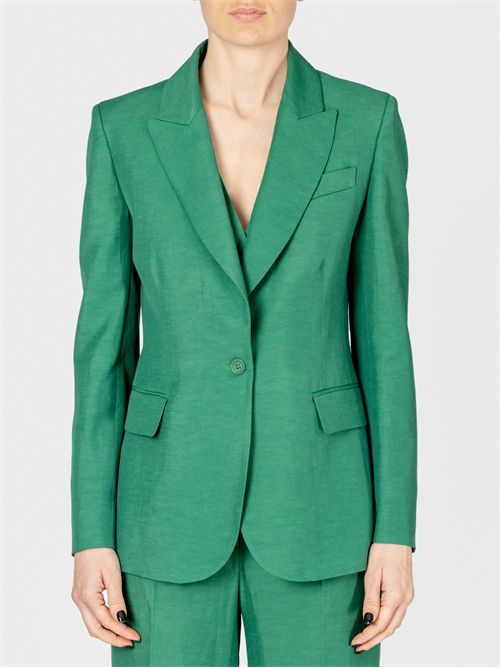 Tailored single-breasted jacket in linen and viscose PAROSH | D420267RAISA25068
