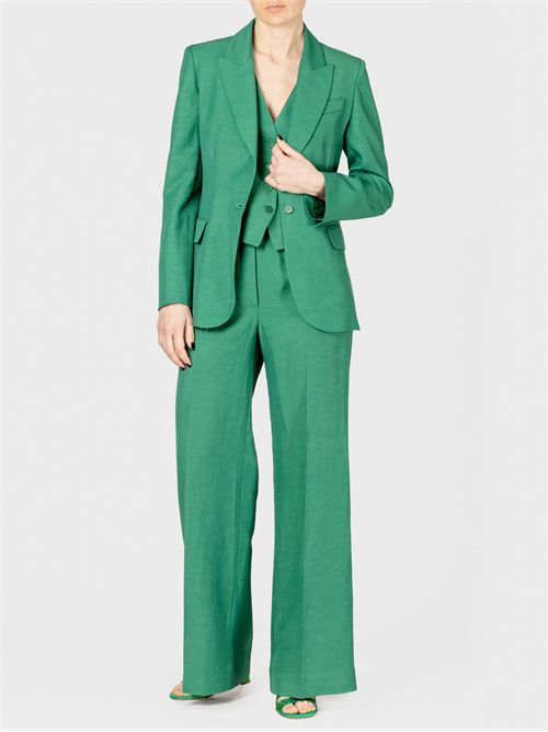 Tailored single-breasted jacket in linen and viscose PAROSH | D420267RAISA25068