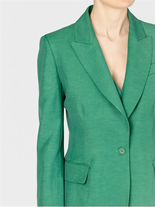 Tailored single-breasted jacket in linen and viscose PAROSH | D420267RAISA25068