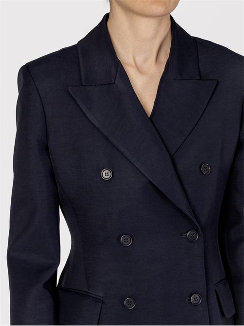 Double-breasted tailored jacket in linen and viscose P.A.R.O.S.H. | D420418RAISA25012