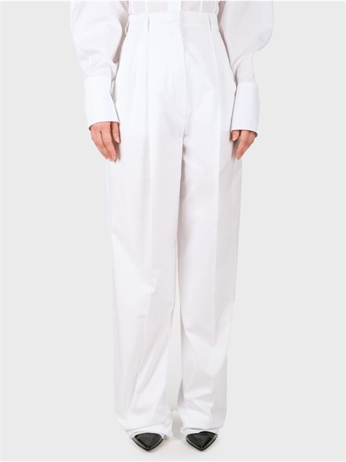 Pant in washed cotton fabric with high waist SPORTMAX | 2512131142600001