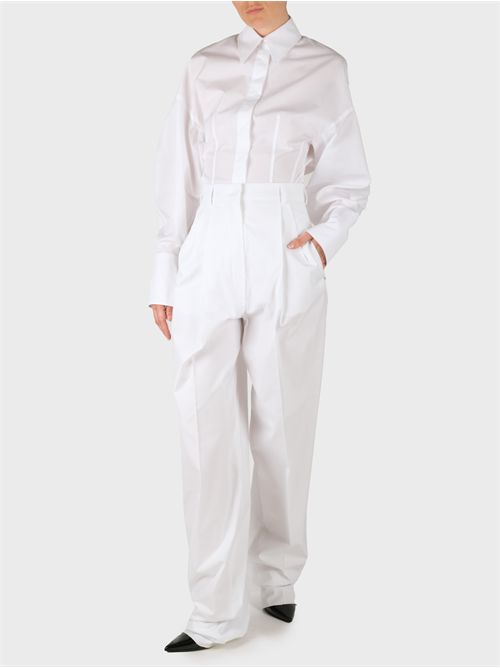Pant in washed cotton fabric with high waist SPORTMAX | 2512131142600001