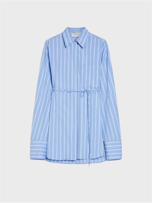 Casacca lunga oversize in popeline di puro cotone a righe SPORTMAX | 2512191051600022