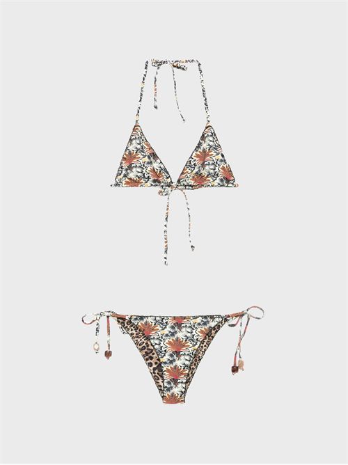 Reversible animal print and floral bikini ANJUNA | C30011