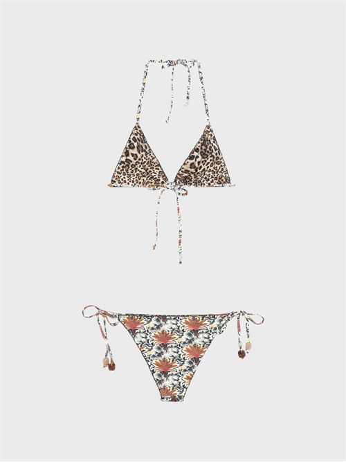 Reversible animal print and floral bikini ANJUNA | C30011