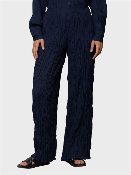 Pleated wide leg pants in cotton blend with elastic waist KAOS | SP5PR0043000