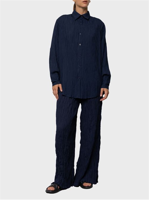 Pleated wide leg pants in cotton blend with elastic waist KAOS | SP5PR0043000