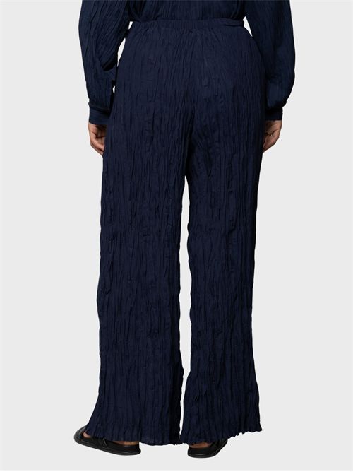 Pleated wide leg pants in cotton blend with elastic waist KAOS | SP5PR0043000
