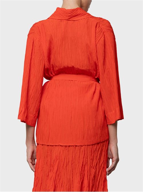 Pleated kimono jacket with tie waist and shawl collar KAOS | SP5PR0054027