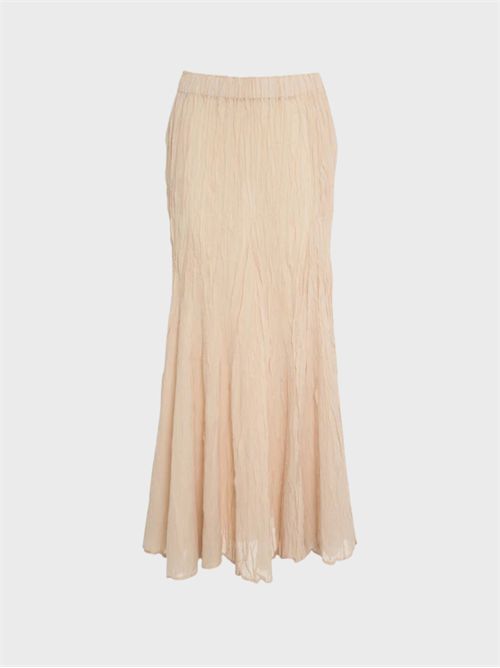 Pleated maxi skirt in cotton blend with elastic waist KAOS | SP5PR0061021