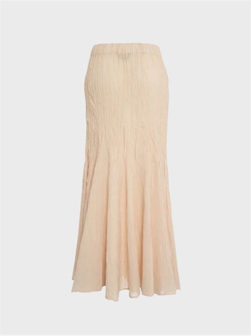 Pleated maxi skirt in cotton blend with elastic waist KAOS | SP5PR0061021