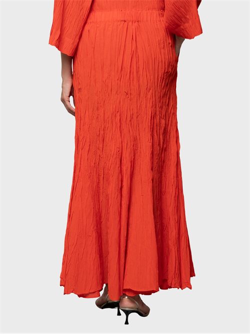 Pleated maxi skirt in cotton blend with elastic waist KAOS | SP5PR0064027