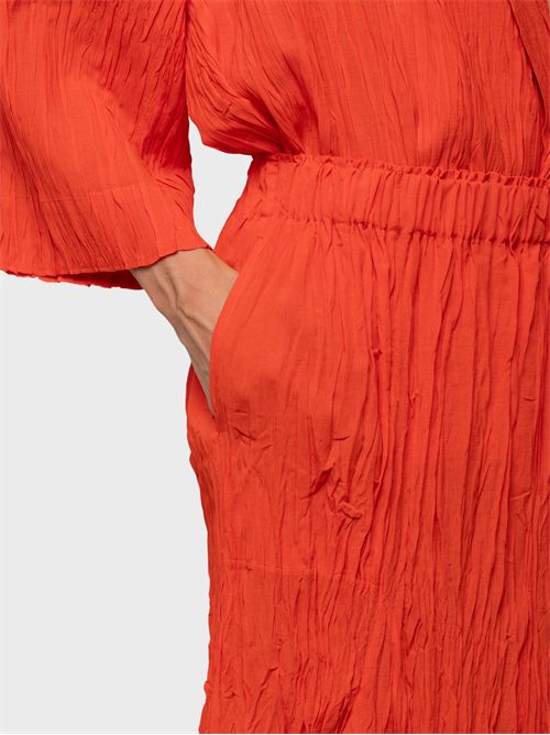 Pleated maxi skirt in cotton blend with elastic waist KAOS | SP5PR0064027