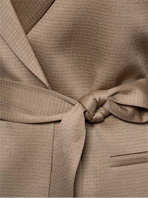 Blazer con cintura in raso martellato di viscosa PESERICO | A01217A01943146