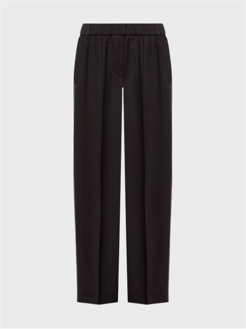 Elasticated trousers in Loro Piana merino wool with light-point detail PESERICO | A0407202584005