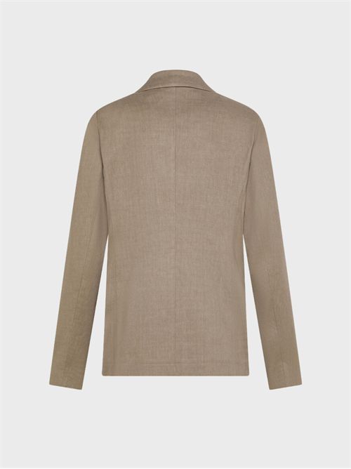Giacca monopetto in lino con tasche applicate SEVENTY | GI0173320061044