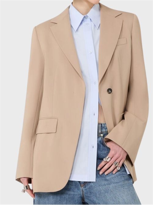 Blazer sartoriale in lana con cintura a catena rimovibile SPORTMAX | 2612041021600001