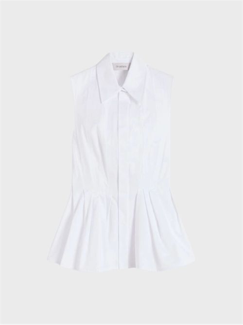 Sleeveless cotton shirt with cut-out seams and darts SPORTMAX | 2612111052600001