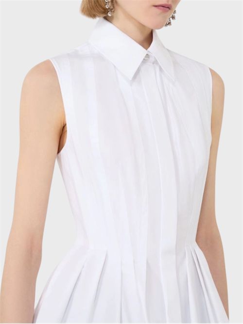 Sleeveless cotton shirt with cut-out seams and darts SPORTMAX | 2612111052600001