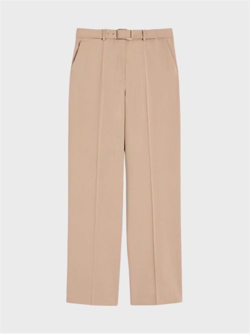 Pantalone sartoriale in gabardina di lana stretch con cintura SPORTMAX | 2612131041600001