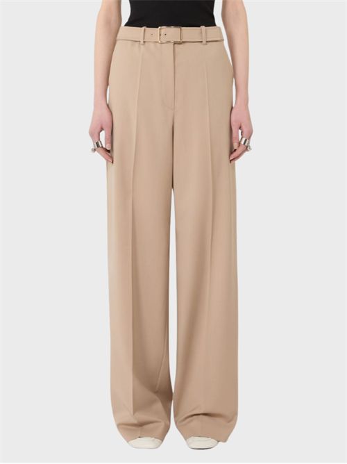 Pantalone sartoriale in gabardina di lana stretch con cintura SPORTMAX | 2612131041600001