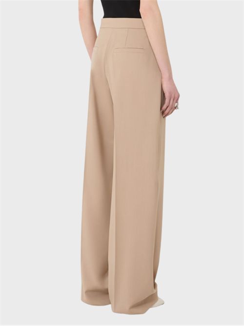 Pantalone sartoriale in gabardina di lana stretch con cintura SPORTMAX | 2612131041600001