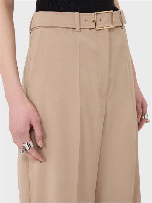 Pantalone sartoriale in gabardina di lana stretch con cintura SPORTMAX | 2612131041600001