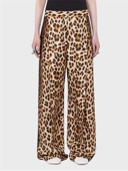 Animalier silk twill trousers with pressed crease SPORTMAX | 2612131052600001