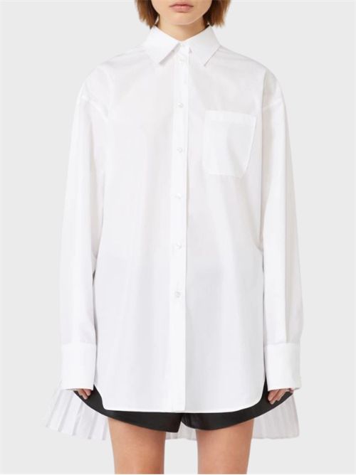 Oversized cotton-blend overshirt with pleated back and chain detail SPORTMAX | 2612191031600001