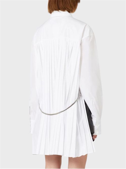 Oversized cotton-blend overshirt with pleated back and chain detail SPORTMAX | 2612191031600001