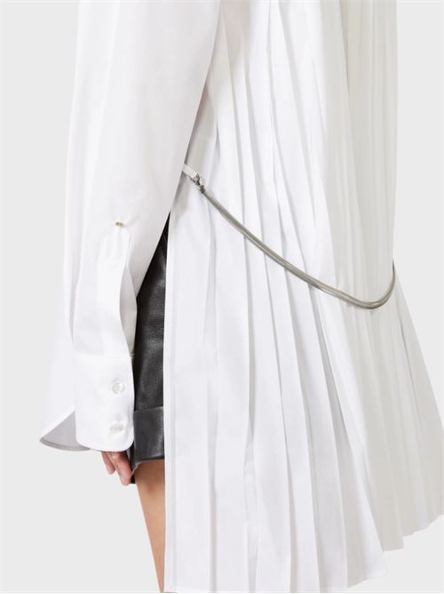 Oversized cotton-blend overshirt with pleated back and chain detail SPORTMAX | 2612191031600001