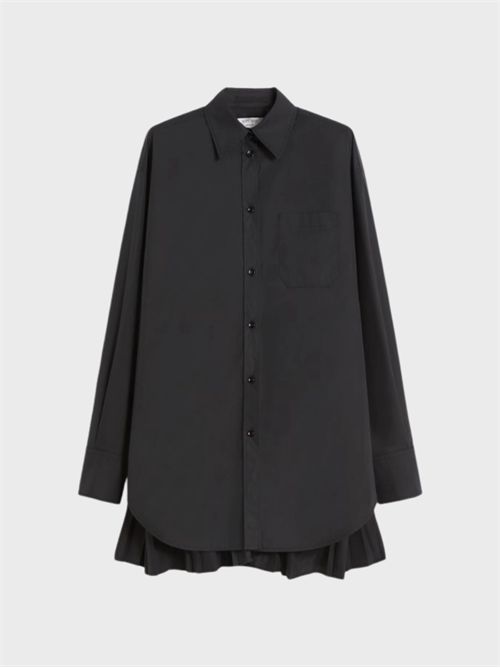 Over shirt in cotone con dettaglio plissé e catena SPORTMAX | 2612191031600003