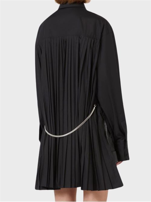 Oversized cotton-blend overshirt with pleated back and chain detail SPORTMAX | 2612191031600003