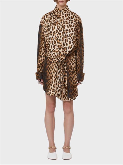 Chemisier in seta animalier con laccetti SPORTMAX | 2612221072600001