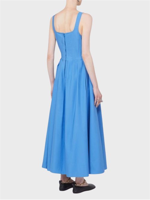 Abito lungo smanicato in cotone con scollo squadrato SPORTMAX | 2612221092600004