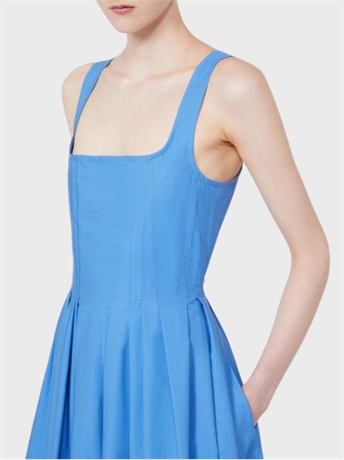 Abito lungo smanicato in cotone con scollo squadrato SPORTMAX | 2612221092600004