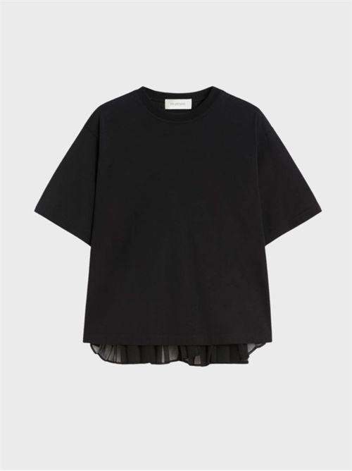 Cotton T-shirt with pleated back and logo detail SPORTMAX | 2612941041600002